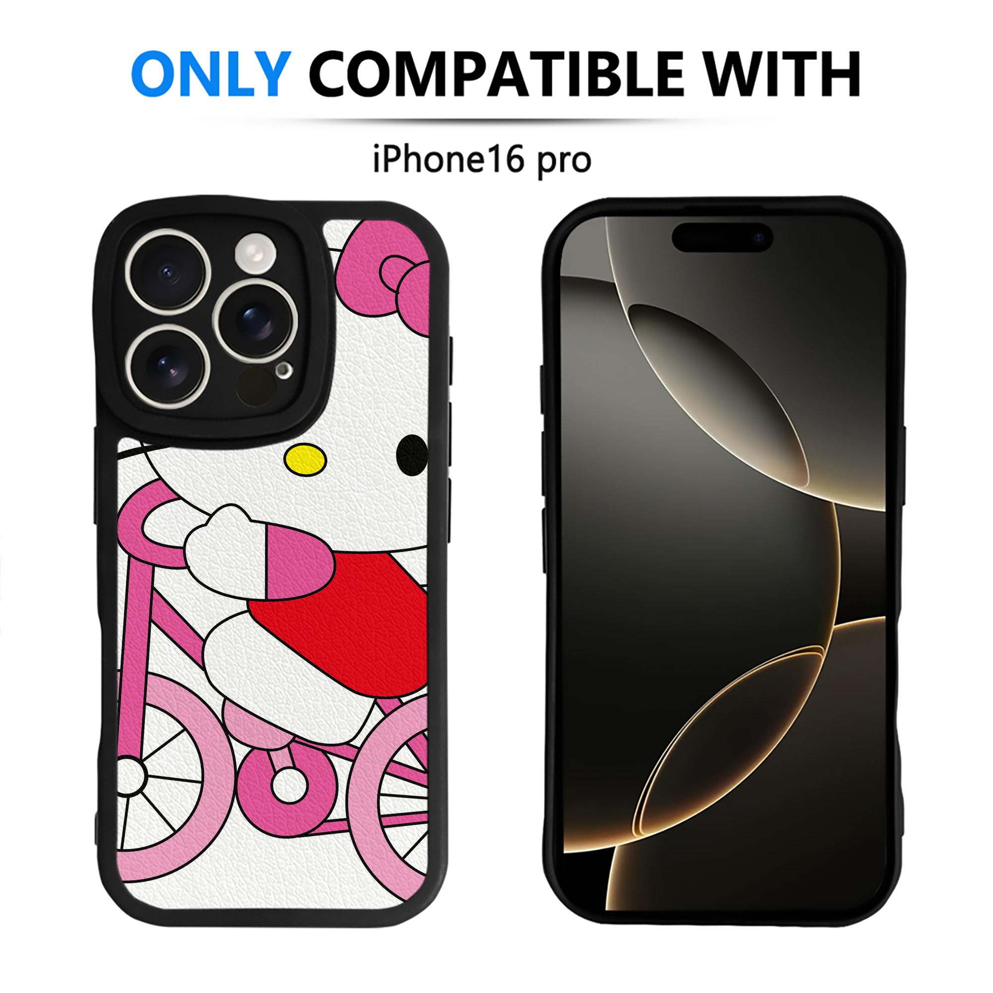 （画像用） Hello Kitty ハローキティ 【iPhone 16シリーズ対応】シリコンスマホケース（レザー調） 材質：シリコン